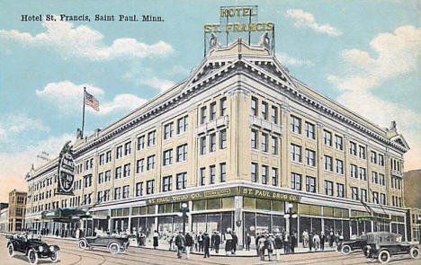 Hotel St. Francis, St. Paul Minnesota, 1920's