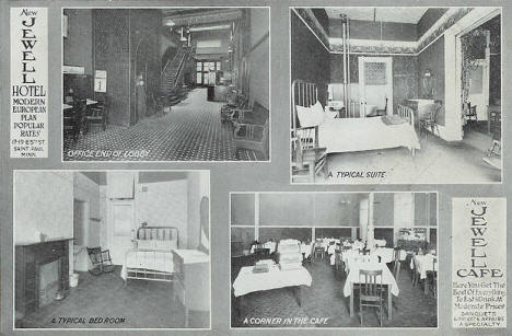 Interior, Jewell Hotel, St. Paul Minnesota, 1910's