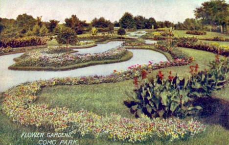 Flower Gardens, Como Park, St. Paul Minnesota, 1900's