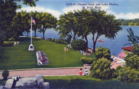 Phalen Park and Lake Phalen, St. Paul Minnesota, 1940's