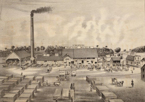 J Dean & Company's Pacific Mills, Minneapolis Minnesota, 1874