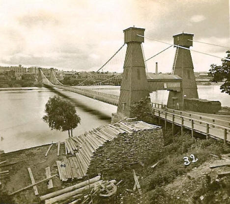 First Suspension Bridge, Minneapolis Minnesota, 1855