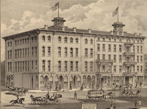 Nicollet House, Nicollet and Washington Avenues, Minneapolis Minnesota, 1874