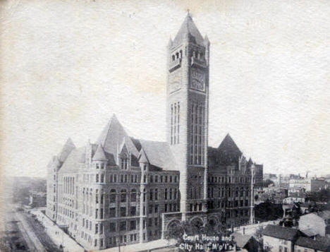 Court House and City Hall, Minneapolis Minnesota, 1900's