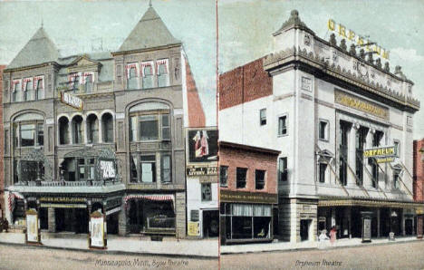 Bijou and Orpheum Theatres, Minneapolis Minnesota, 1907
