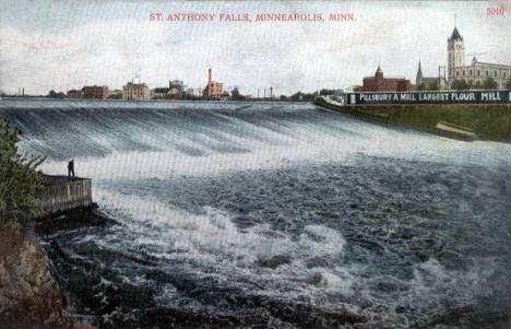 St. Anthony Falls, Minneapolis Minnesota, 1909