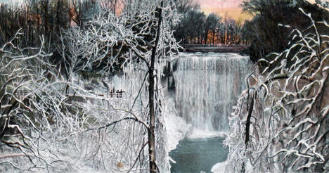 Minnehaha Falls in Winter, Minneapolis Minnesota, 1906