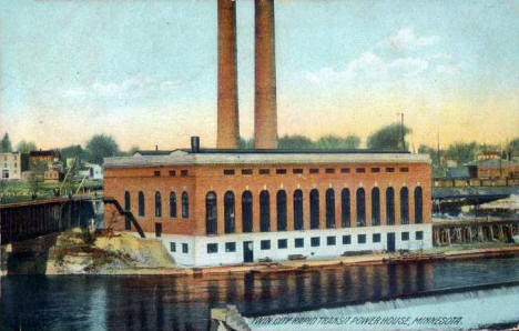 Twin City Rapid Transit Powerhouse, Minneapolis Minnesota, 1912