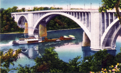 Cappelen Bridge (Franklin Avenue), Minneapolis Minnesota, late 1920's
