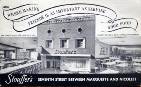 Stouffer's Restaurant, Minneapolis, 1948