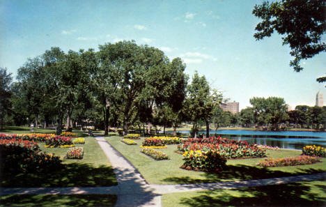 Flower Gardens, Loring Park, Minneapolis Minnesota, 1950's