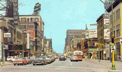 Hennepin Avenue from 10th Street, Minneapolis Minnesota, 1961