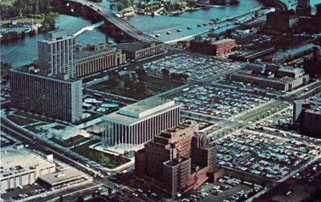 Aerial view, Gateway Renewal Area, Minneapolis Minnesota, 1960's