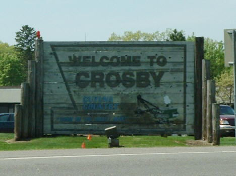 Crosby Minnesota Welcome Sign, 2007