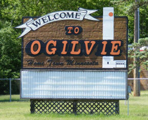 Ogilvie Minnesota Welcome Sign