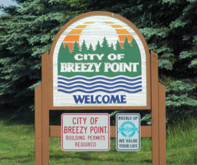 Breezy Point Minnesota Welcome Sign