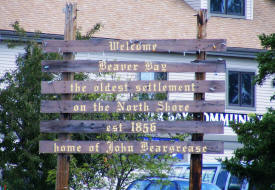 Beaver Bay Minnesota Welcome Sign