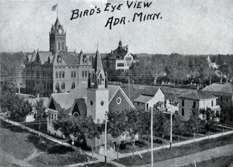 Birds eye view, Ada Minnesota, 1913