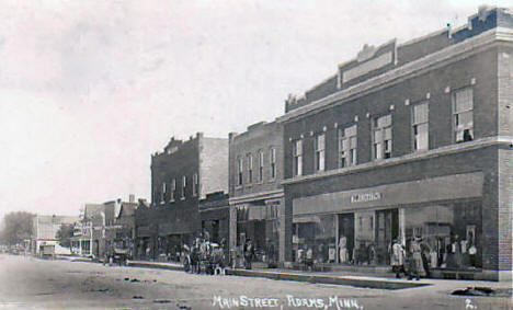 Main Street, Adams Minnesota, 1917