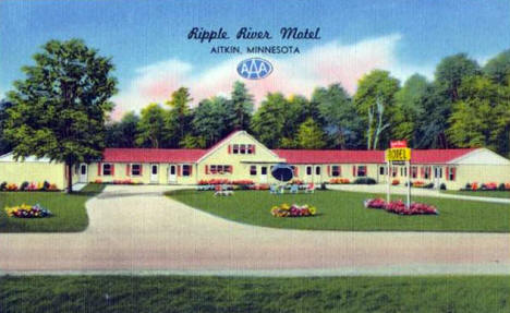 Ripple River Motel, Aitkin Minnesota, 1950's?