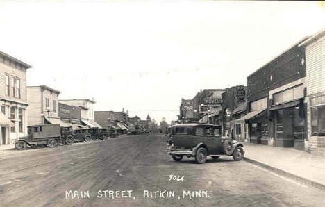 Main Street, Aitkin Minnesota, 1920's