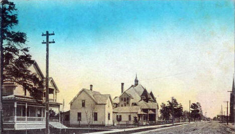 Ash Street looking east, Aitkin Minnesota, 1909
