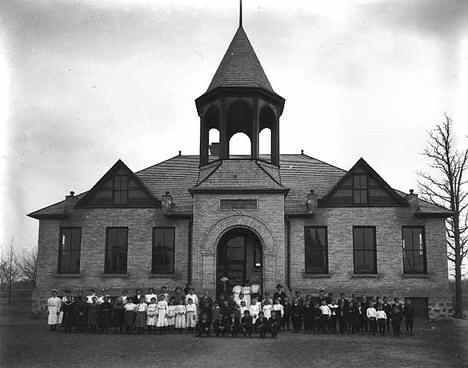 District School Number 98, students and teachers, Albany Minnesota, 1910