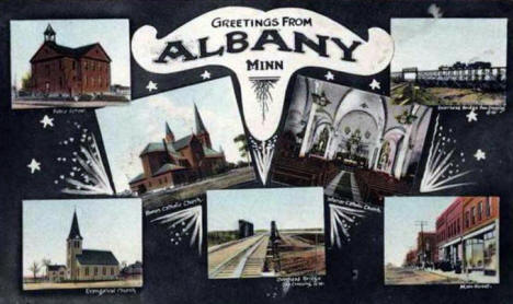 Multiple scenes, Albany Minnesota, 1910