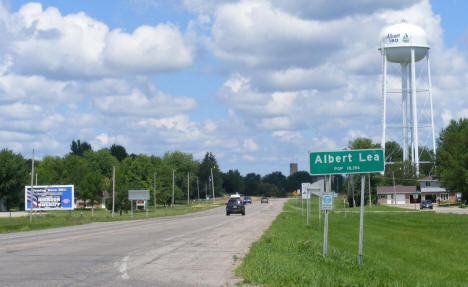 Entering Albert Lea Minnesota on Highway 69, 2010