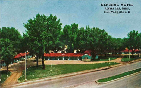 Central Motel, Albert Lea Minnesota, 1950's