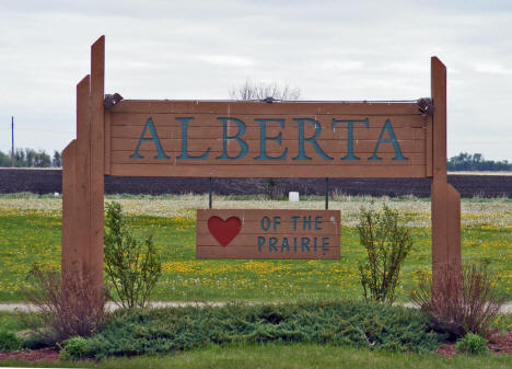 Alberta Minnesota Welcome Sign, 2008