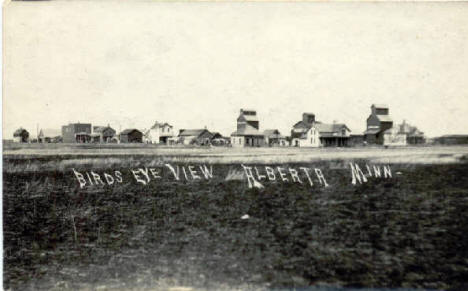 Birds Eye View, Alberta Minnesota, 1910's?