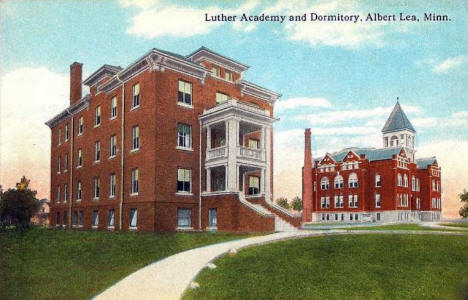 Luther Academy and Dormitory, Albert Lea Minnesota, 1910's