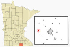 Location of Alden Minnesota