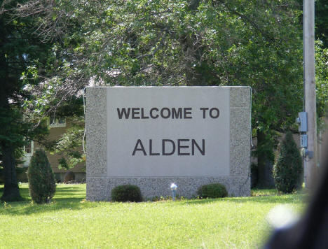 Welcome Sign, Alden Minnesota, 2010