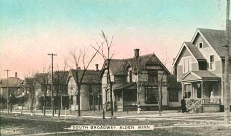 South Broadway, Alden Minnesota, 1908