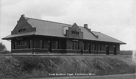 Great Northern Depot, Alexandria Minnesota, 1910