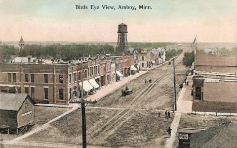 Birds eye view, Amboy Minnesota, 1908