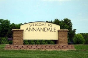 Annandale Minnesota welcome sign