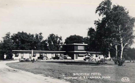 Birchview Motel, Anoka Minnesota, 1950's