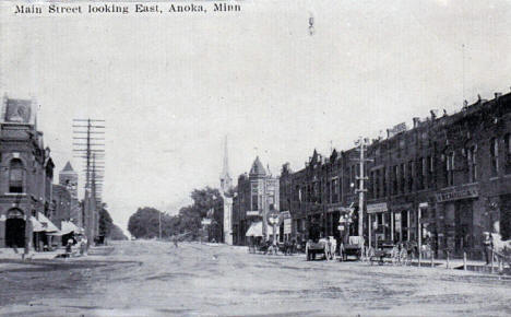 Main Street looking east, Anoka Minnesota, 1910