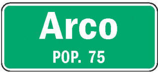 Arco Minnesota population sign