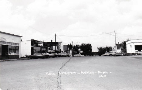 Main Street, Askov Minnesota, 1960's