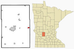 Location of Atwater, Minnesota