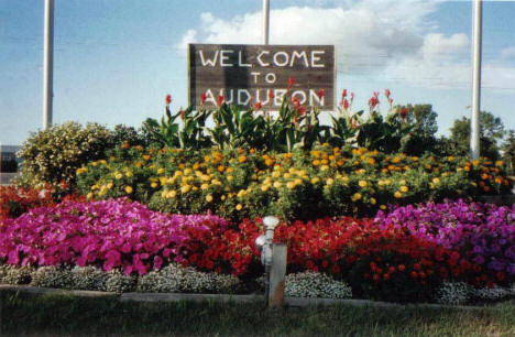 Welcome sign, Audubon Minnesota, 2010