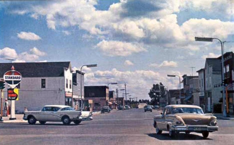 Street Scene, Aurora Minnesota, 1950's