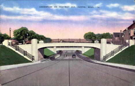 Underpass on Highway 218,  Austin Minnesota, 1950's