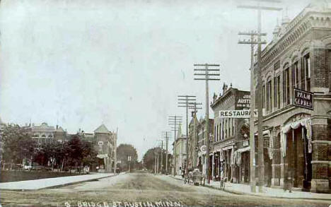 Bridge Street, Austin Minnesota, 1908