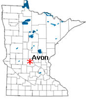 Location of Avon Minnesota