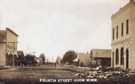 Fourth Street, Avon Minnesota, 1909